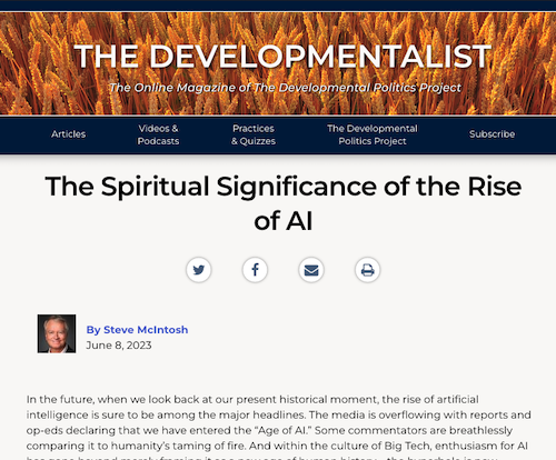 The Spiritual Significance of the Rise of AI